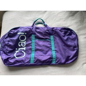 Vintage Ciao! Duffle Bag Retro Nylon Luggage Travel Oversize 34x17 80s Purple